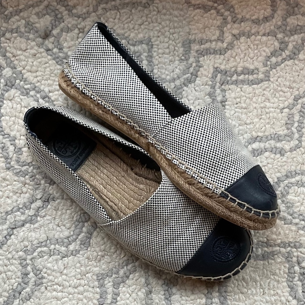 Tory Burch Navy Espadrille